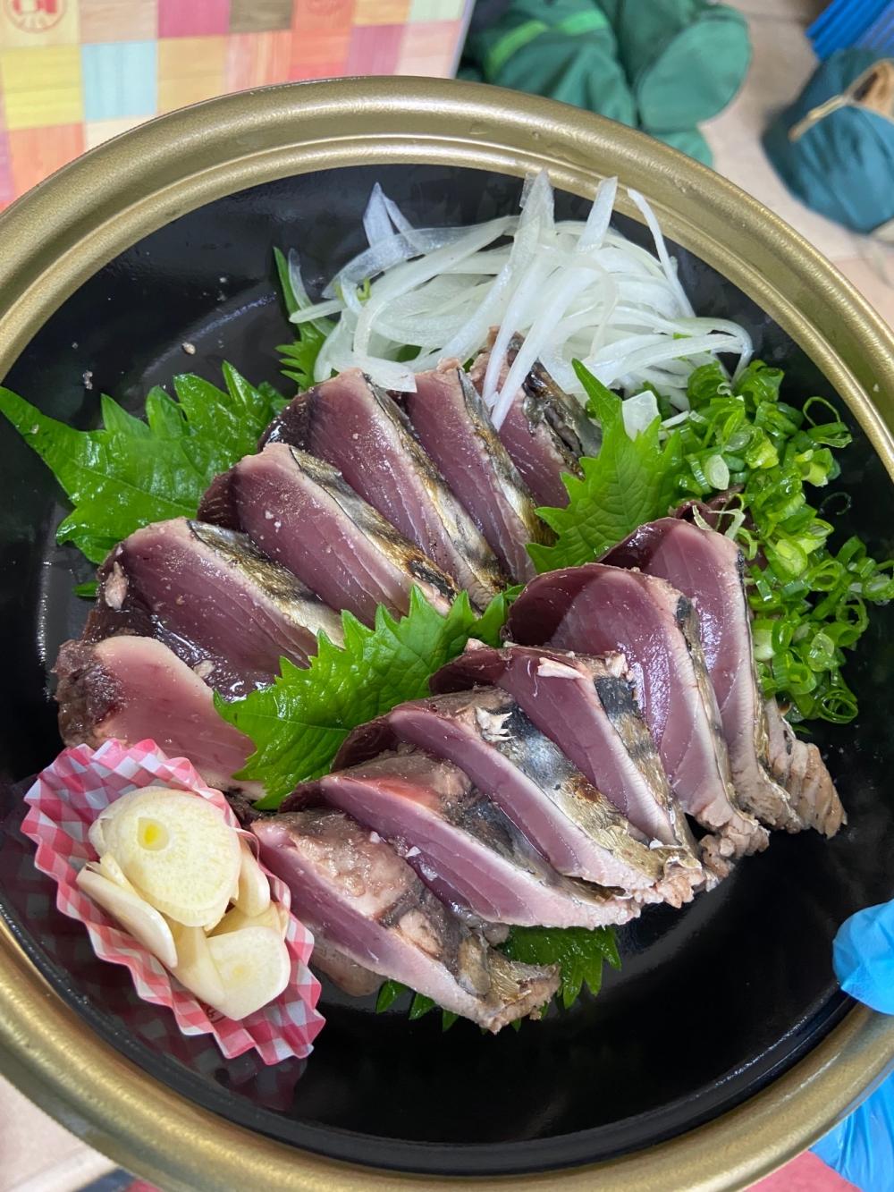  カツオの藁焼き体験