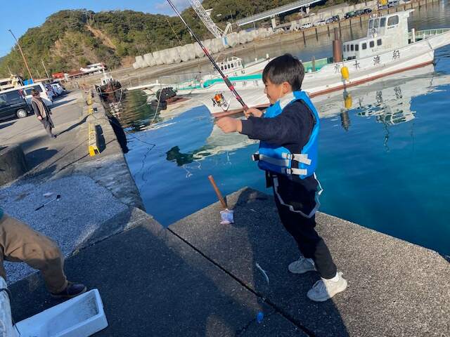 甲浦で釣り体験